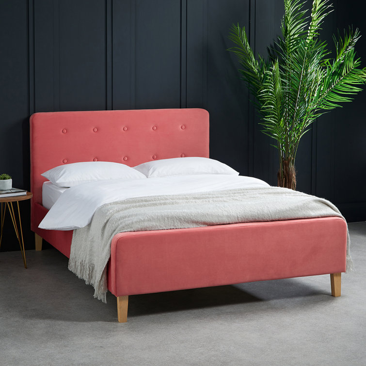 Upholstered platform shop bed wayfair